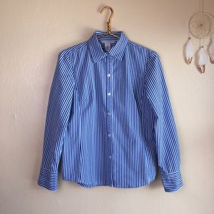 CAbi blue Striped button down shirt